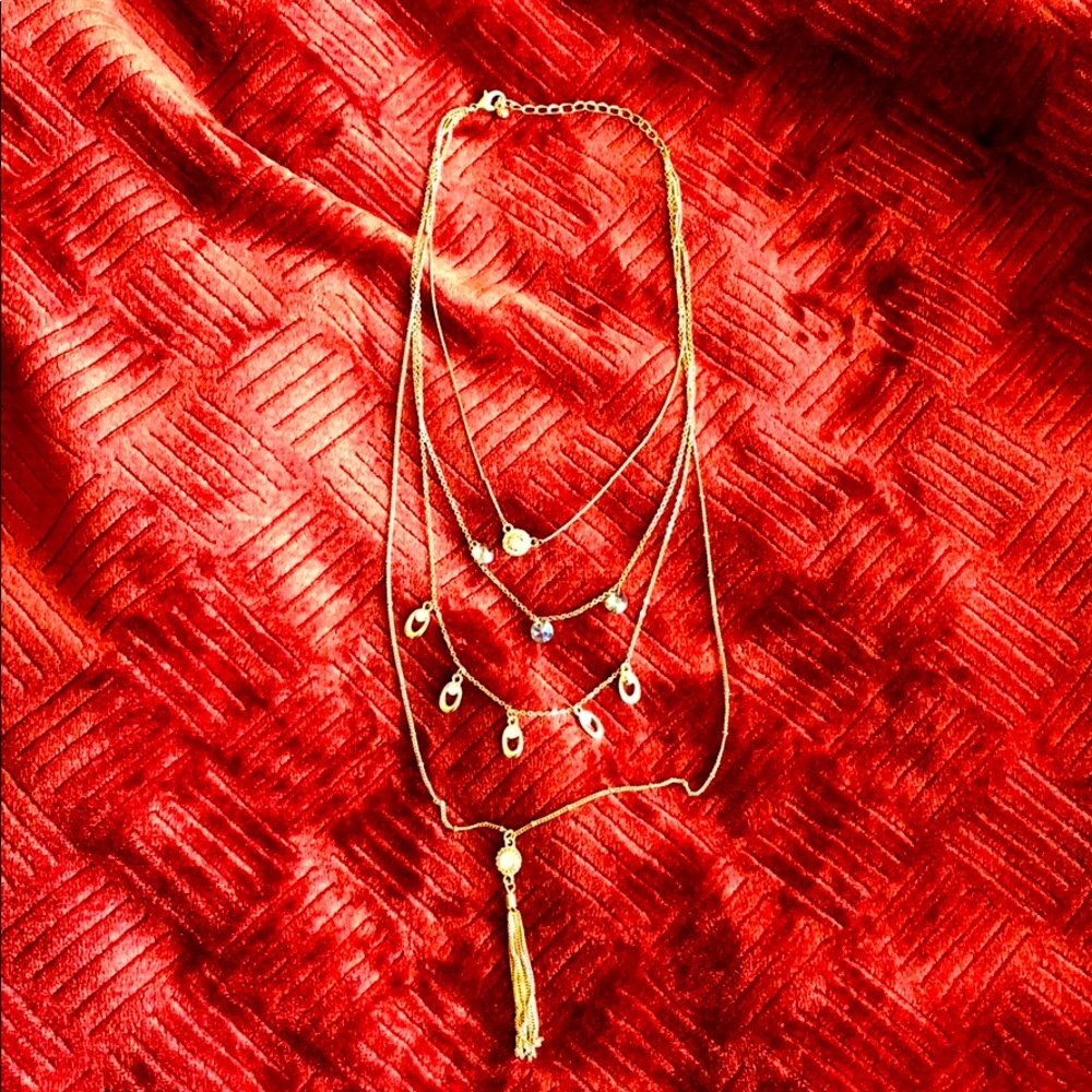 Rose gold layered necklace